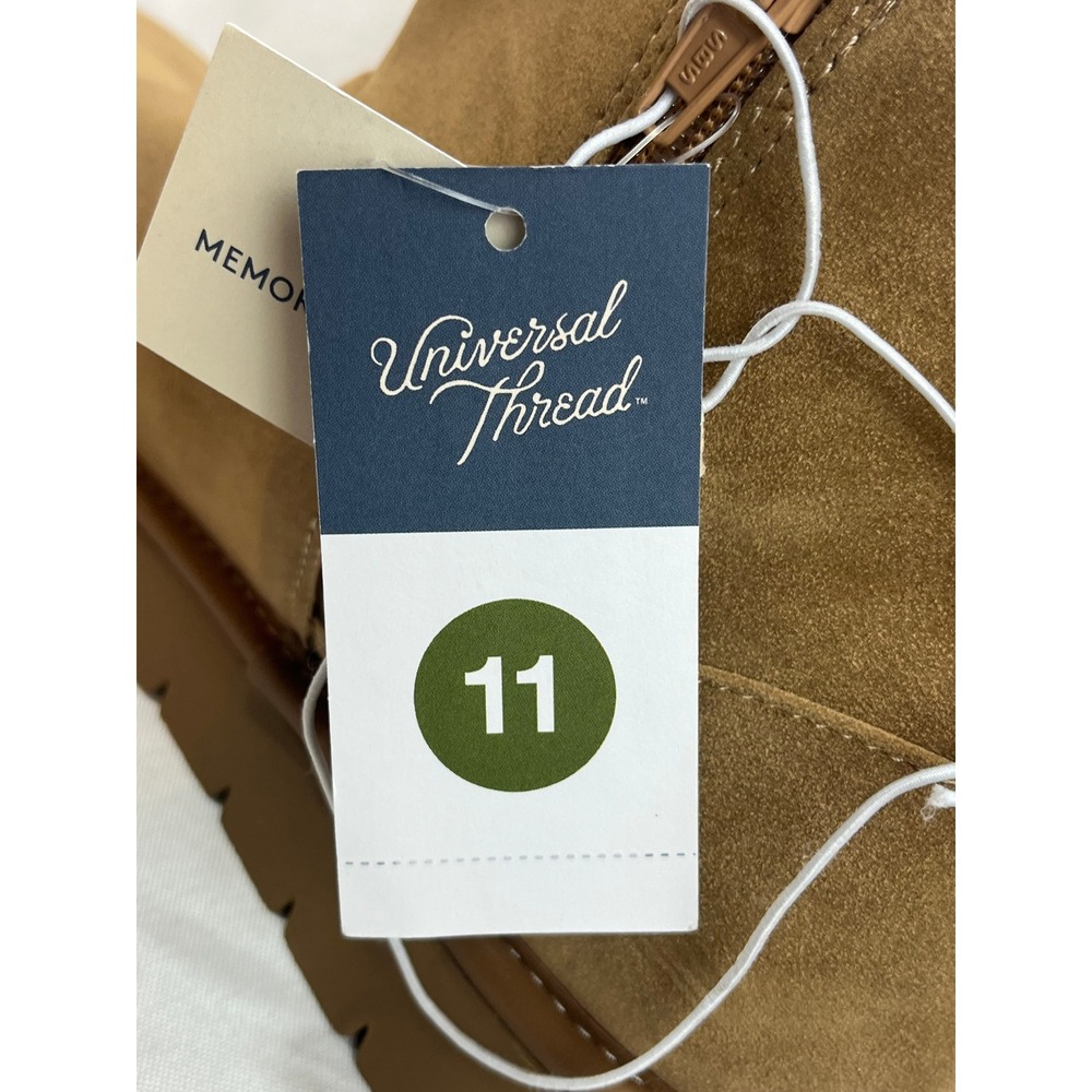 Universal Thread Women Cognac Faux Suede Ankle Boots Memory Foam Tan Size 11 NWT - Picture 5 of 6